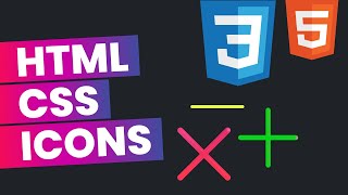 Custom Close Cross Add Plus and Minus Icons  HTML CSS  Learn CSS [upl. by Mosi356]