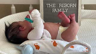 Reborn Family adopts a baby  Silicone Reborn comes to life during Box Opening🤰🏻👶🏻🤯🥳 [upl. by Gerlac797]