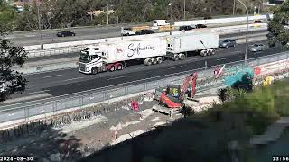 Warringah Freeway Upgrade time lapse  Friday 30 August 2024 [upl. by Lars]