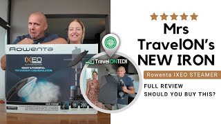 Was This Worth It  Unboxing amp Trying the Rowenta IXEO Iron amp Setamer  Mrs TravelOn Reacts To Gift [upl. by Blaine963]