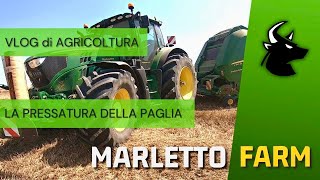 🇮🇹 MARLETTO FARM  La pressatura della paglia  Vlog di Agricoltura [upl. by Rafa]