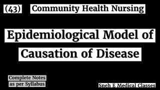 Epidemiological Model of Causation of Disease  Community Health Nursing [upl. by Temhem]