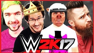 JackSepticEye amp Markiplier vs Cartoonz amp Wildcat  SEMI FINAL  WWE 2K17 s3e13 [upl. by Eramat]