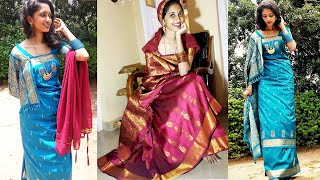 How to drape a Kodava  Coorgi saree  ಕೊಡವ ಶೈಲಿಯ ಸೀರೆ ಉಡಿಸುವುದು ಹೇಗೆ Coorg style saree draping [upl. by Anilorac221]