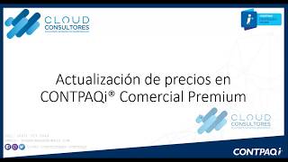 ACTUALIZACION PRECIO DE VENTA CONTPAQi COMERCIAL [upl. by Htebyram190]