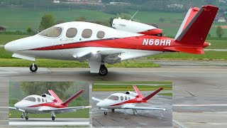 Futuristic Jet Cirrus Vision SF50 G2 Landing amp TakeOff at Bern in Switzerland [upl. by Tacita]