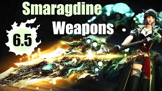 All NEW Smaragdine Weapons  Patch 65  Showcase in 4KUHD [upl. by Hersch]