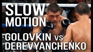 Golovkin vs Derevyanchenko SLOW MOTION Головкин  Деревянченко [upl. by Hartley429]