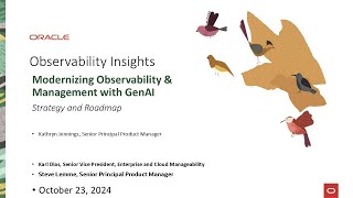 Modernizing Observability and Management with GenAI Strategy and Roadmap [upl. by Torrance]