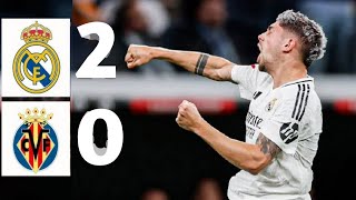 Real Madrid VS Villarreal 20 HIGHLIGHTS [upl. by Aleda]