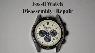 Fossil Watch Disassembly  Repair [upl. by Ahsitauq]