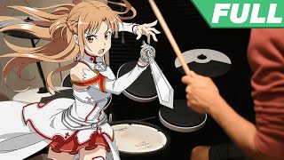 Sword Art Online OP Full 【Crossing Field】by LiSA  Drum Cover [upl. by Noscire]