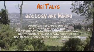 TUTORIAL MINESCAPE DAN SURPAC PART 1 GEOLOGY MODELING EXPORT IMPORT DATA EXPLORASI VALIDASI SEQUEN [upl. by Enyrhtak954]