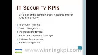 IT Security KPIs Example [upl. by Jorrie]