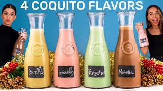 4 Different Coquito Flavors Pistachio Nutella Banana amp Strawberry [upl. by Krik]