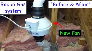 Install Radon gas mitigation system  Before amp After Activation [upl. by Alinoel]