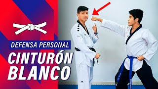 DEFENSA PERSONAL 👊  Cinturón BLANCO Taekwondo Tutorial [upl. by Sigismundo676]