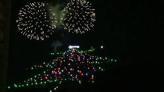 The lighting of the worlds largest Christmas tree Laccensione dellalbero di Natale di Gubbio 23 [upl. by Coats]