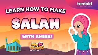 How to Pray Salah with Amina  My First Prayer for kids [upl. by Arayt]