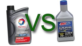 Total Quartz INEO ECS 5W30 vs Amsoil European Car Formula 5W30 [upl. by Aicnilav578]