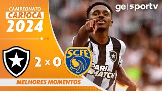 BOTAFOGO 2 X 0 SAMPAIO CORRÊA  MELHORES MOMENTOS  4ª RODADA CAMPEONATO CARIOCA 2024  geglobo [upl. by Akenor]