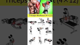 Triceps workout 4×12triceps workout exercise reels [upl. by Nakasuji312]