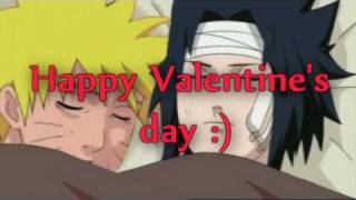 SasuNaru Kissing Scene  Happy Valentines day D [upl. by Gerrilee657]