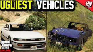 Top 10 Ugliest Cars In GTA Online [upl. by Sanalda]