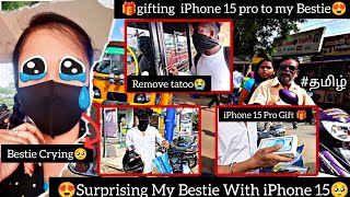 Gifting iPhone 15 pro to my bestie😍  Bestie Crying😭  Heart Throttlers  HTF [upl. by Hospers]