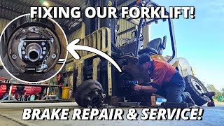 Fixing our Forklift  Brake Repair amp Service  Yale 35UX 35T Forklift [upl. by Etnoed982]