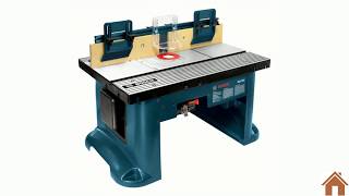 Bosch RA1181 Benchtop Router Table Review [upl. by Akimihs]