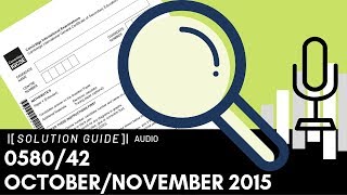 058042 OctoberNovember 2015 Marking Scheme MS Audio Voiceover [upl. by Aisac]