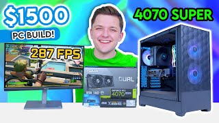 Best VALUE RTX 4070 Super Gaming PC Build 😄 Sub1500 Build  ft 7600X amp Pop Air [upl. by Par283]