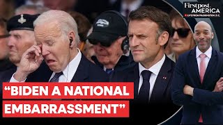 quotConfusedquot Biden Makes Gaffes at DDay Event Sparks Meme Fest  Firstpost America [upl. by Koal419]