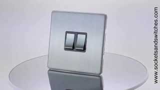 Screwless Brushed Steel Sockets and Switches [upl. by Sanalda]