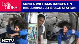 Sunita Williams News  IndianOrigin Astronaut S Williams Dances On Her Arrival At Space Station [upl. by Adni693]