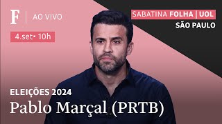 Pablo Marçal PRTB participa de sabatina FolhaUOL com candidatos sobre temas de São Paulo [upl. by Surovy568]