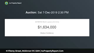 41 Fitzroy Street Mckinnon VIC 3204  AuPropertyReportCom [upl. by Novek]