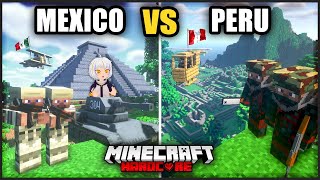 100 jugadores SIMULAN UNA GUERRA entre MEXICO y PERU  ChuyMine REACCIONA a SkeletalMax [upl. by Suirradal751]