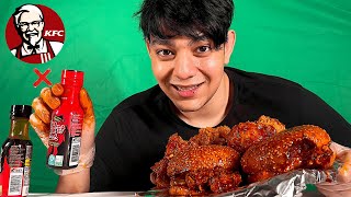 I Almost DIED 8 PCs KFC Fried Chicken with Samyang Nuclear Sauce [upl. by Shedd882]