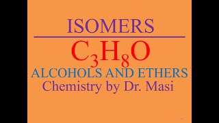 What Are The Isomers of Propanol C3H8O [upl. by Skees106]