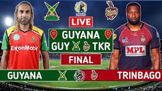 CPL Live TKR v GUY Final Live  Trinbago Knight Riders vs Guyana Amazon Warriors Live Commentary [upl. by Meeka]