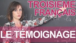 Le témoignage  Français  3e  Les Bons Profs [upl. by Alliw]