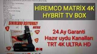 Hiremco Matrix Hybrit Uydulu android Tv Box full Tanıtım [upl. by Felise]