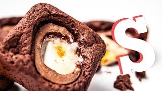 Creme Egg Chocolate Brownies Recipe  Sorted Food [upl. by Aisnetroh]