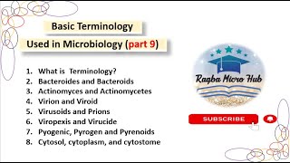 Basic terminology in microbiology part9 microbiologylecture raqbamicrohub [upl. by Amarillas]