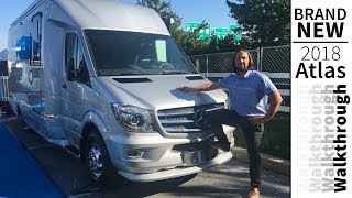 Walk Through 2018 Airstream Atlas Class B Touring Coach Mercedes Sprinter RV [upl. by Nosredneh]