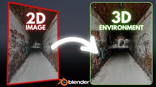 Turn a 2D Image into a 3D Environment in Blender [upl. by Sibie]