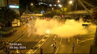 【20140928 擴大運動 佔領街道】香港警察暴力清場打開《雨傘革命》序幕 [upl. by Romeyn306]