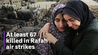 Gaza 67 dead in Rafah strikes as Israel plans ground assault [upl. by Llenehc93]